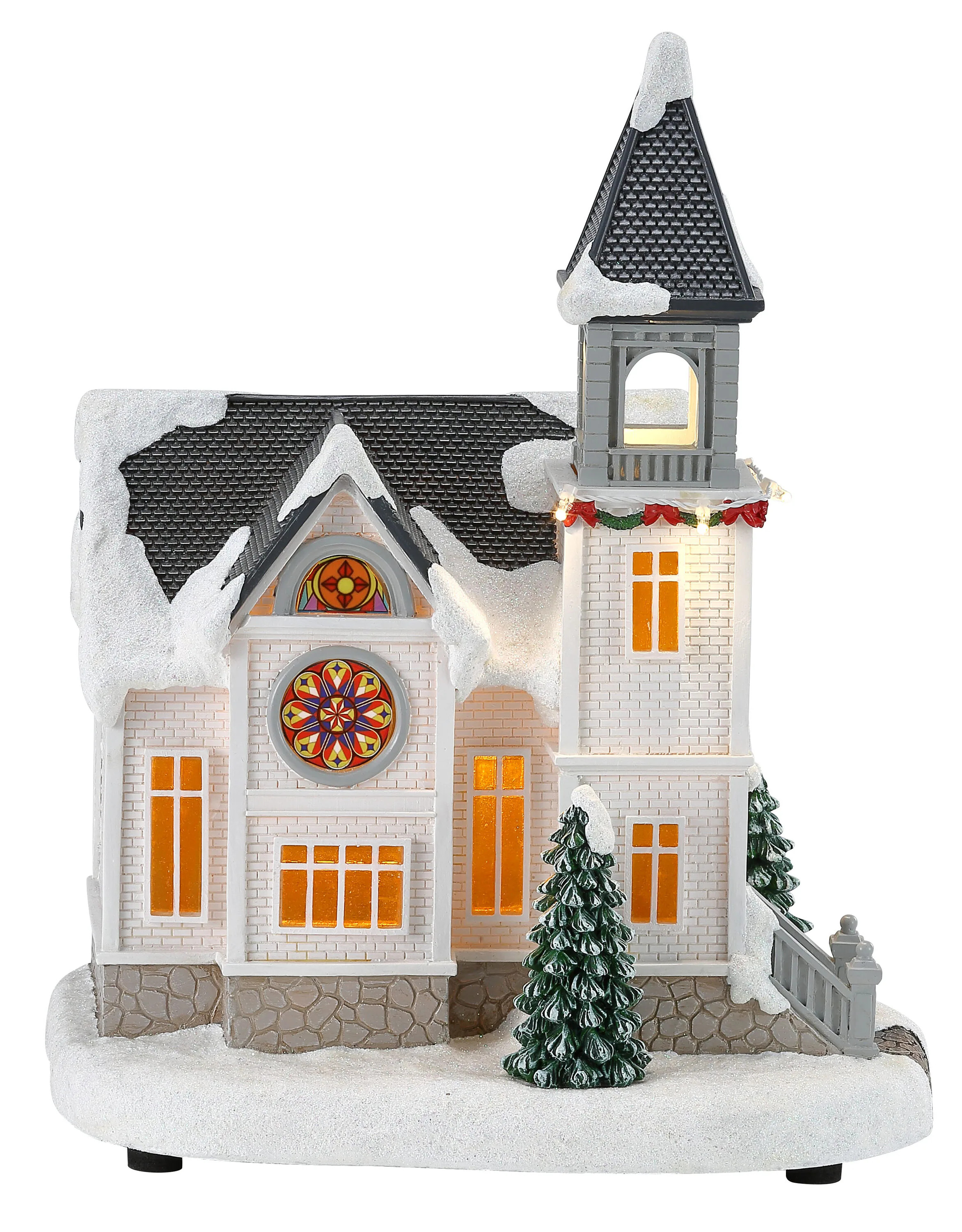 Carole Towne Church Lighted Musical Village scene | NM-X24169AA | Lowe's