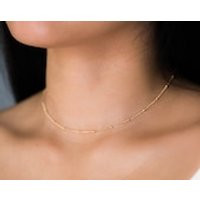 Satellite Chain Choker / Satellite Choker Necklace / Gold Satellite Necklace / Gold Satellite Choker / Gold Filled Dainty Choker Necklace | Etsy (US)