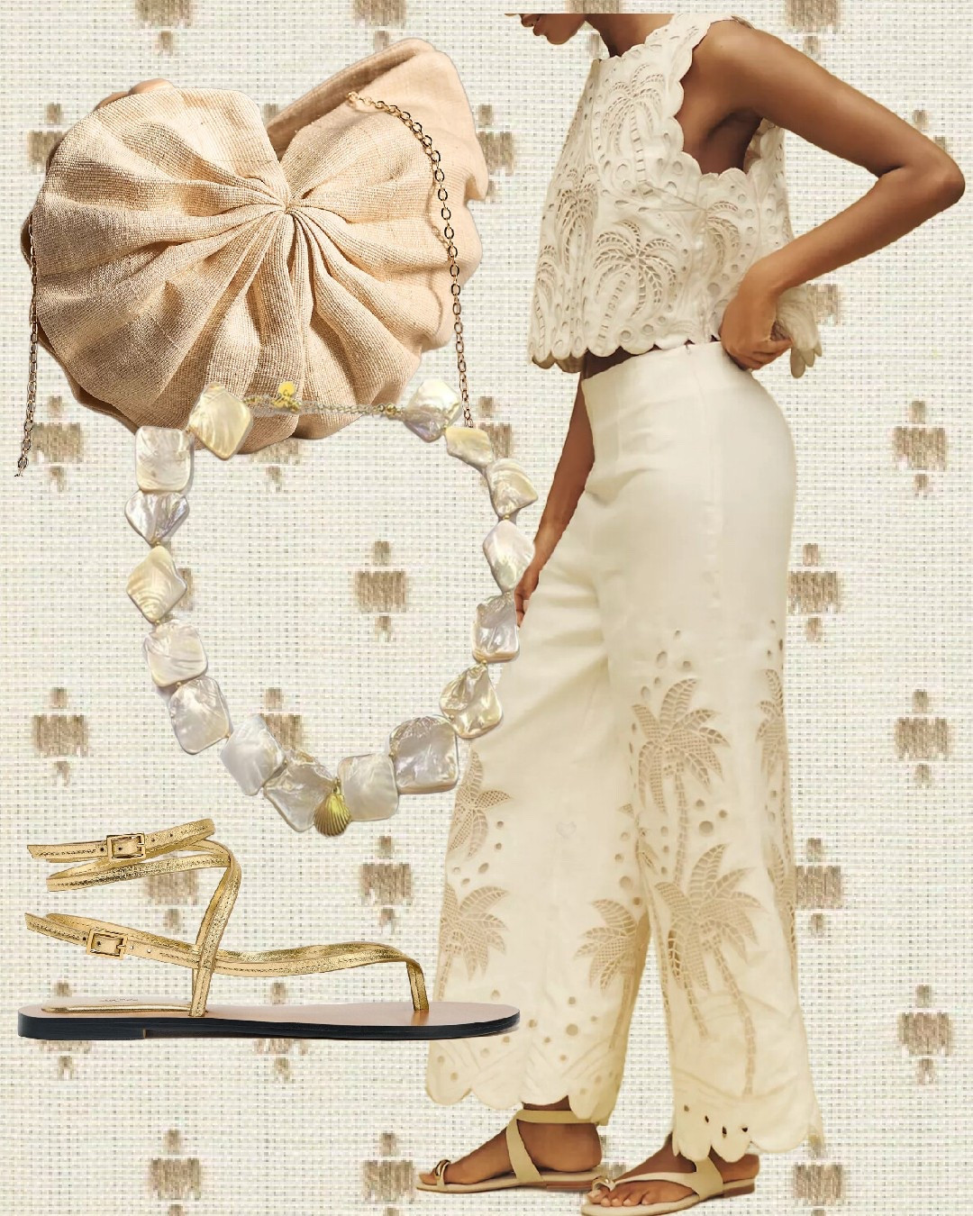 Code JENSEN20 for discount at Anthropologie! 

Summer outfit, vacation outfits, shell bag, amazon finds, gold sandals