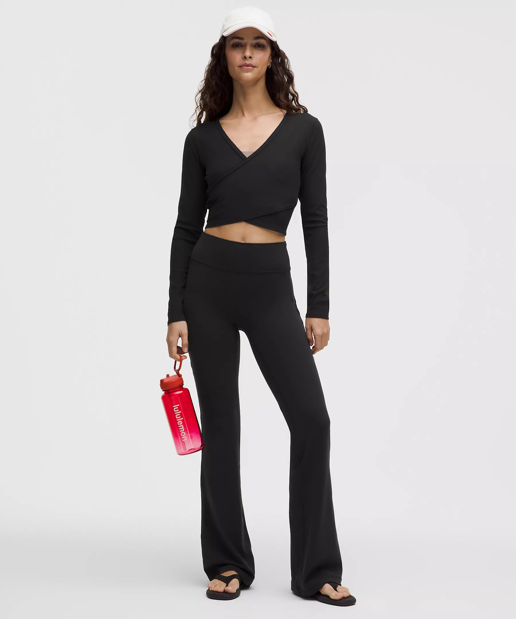 Nulu Ribbed Wrap-Front Long-Sleeve Shirt | Lululemon (US)