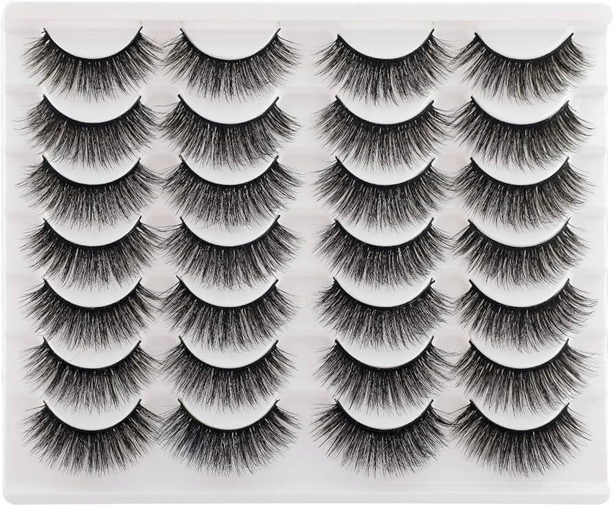 Newcally Lashes Fake Eyelashes Long Dramatic Thick Volume Faux Mink Eye Lashes 14 Pairs Pack | Amazon (US)