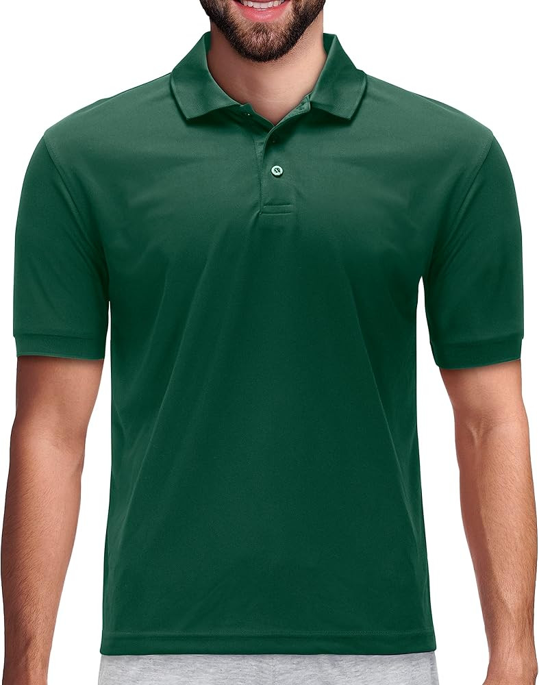 Premium Wear Men's High Moisture Wicking Polo T Shirts | Amazon (US)