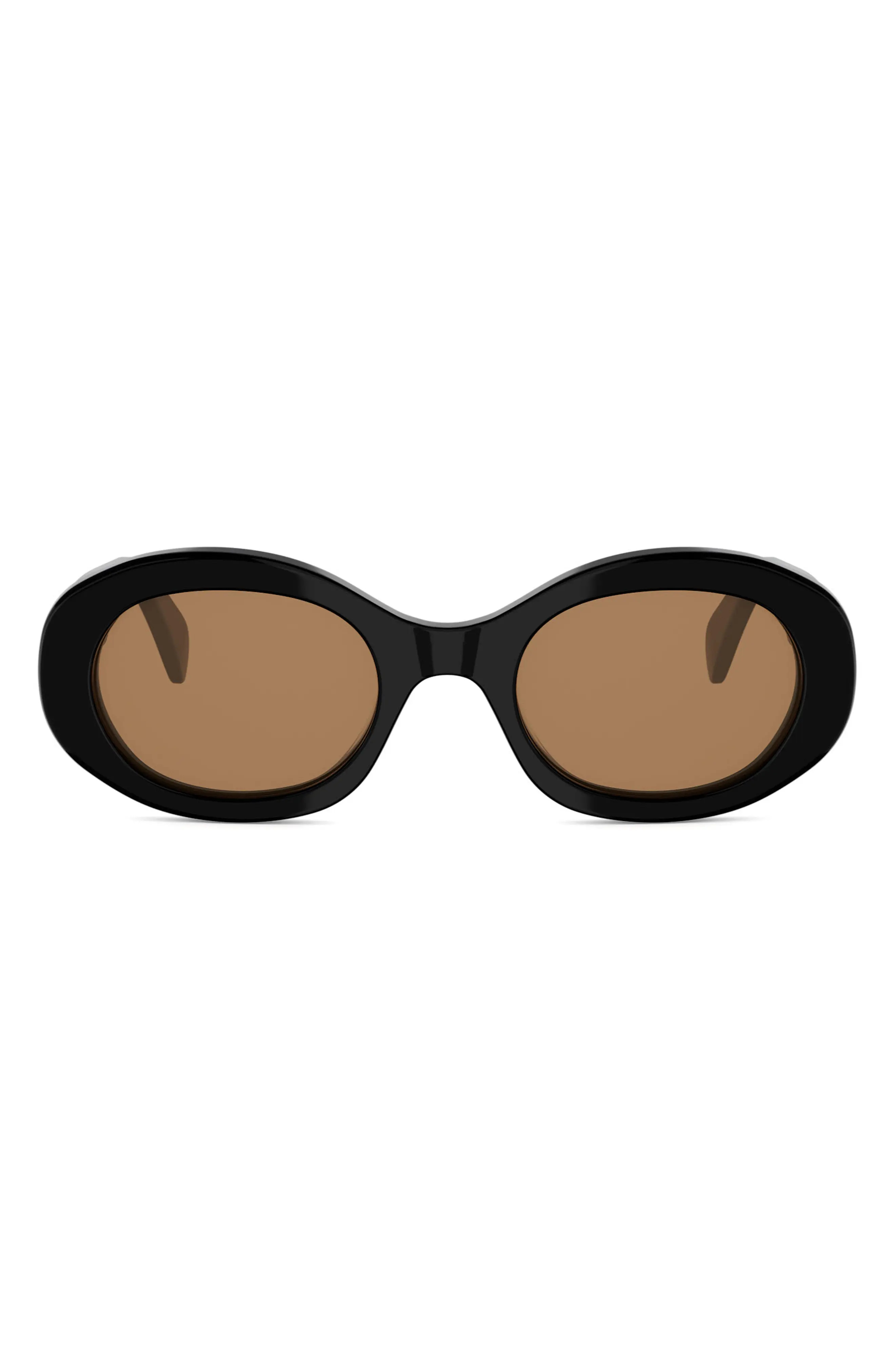 CELINE Triomphe 52mm Oval Sunglasses (Women) | Nordstrom | Nordstrom