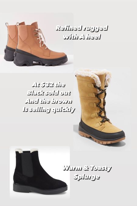 Snow boots
Cold weather boots 


#LTKunder50 #LTKshoecrush #LTKCyberweek
