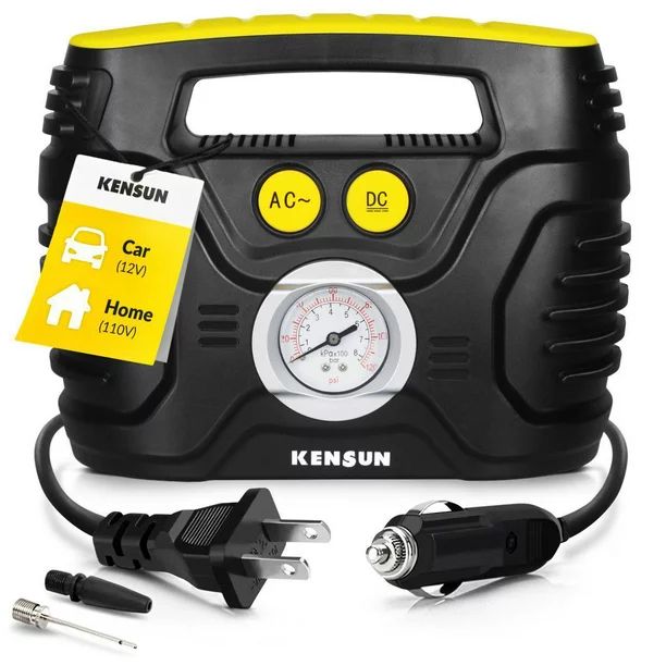 Kensun Portable Air Pump 12V Air Compressor Tire Inflator for Home and Car AC/DC | Walmart (US)