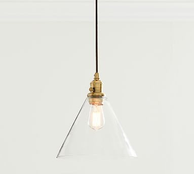 Flared Glass Cord Pendant | Pottery Barn (US)