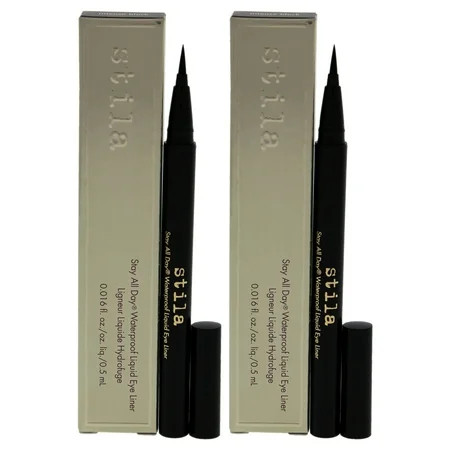 Stila Stay All Day Waterproof Liquid Eye Liner - Intense Black - Pack of 2 , 0.016 oz Eyeliner | Walmart (US)