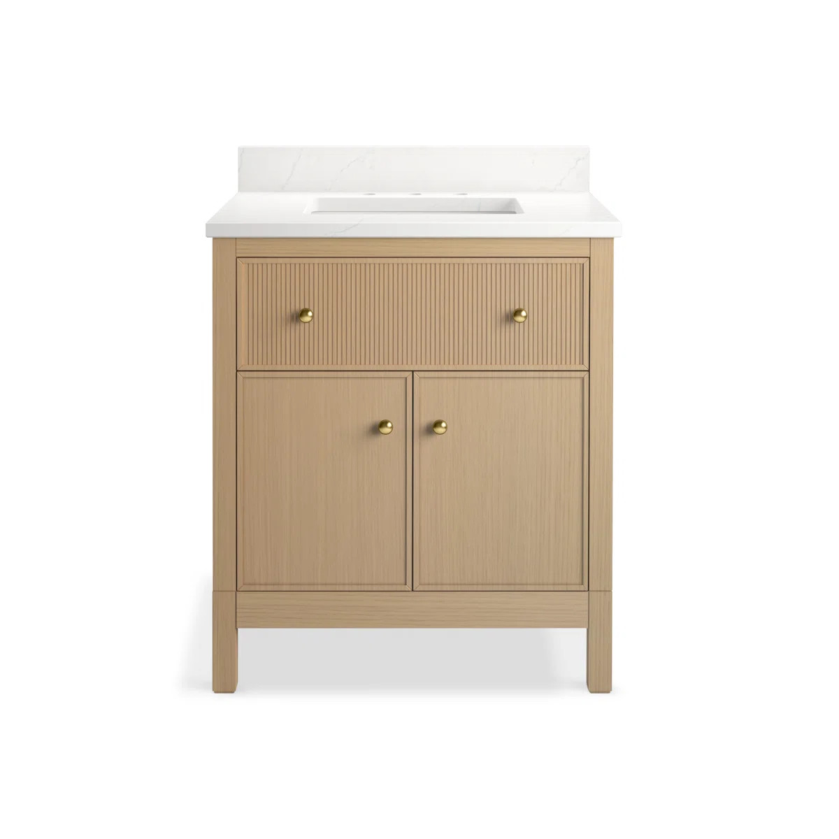 Malin By Studio McGee 30 in. Bathroom Vanity Cabinet With Sink And Quartz Top | Wayfair North America