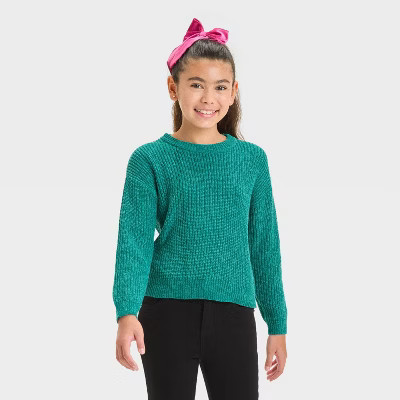 Girls' Pullover Chenille Sweater - Cat & Jack™ | Target