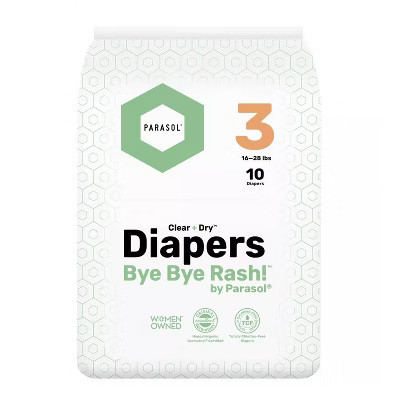 Parasol Chlorine-Free Diapers with RashShield Protection - Size 3 - 10ct | Target