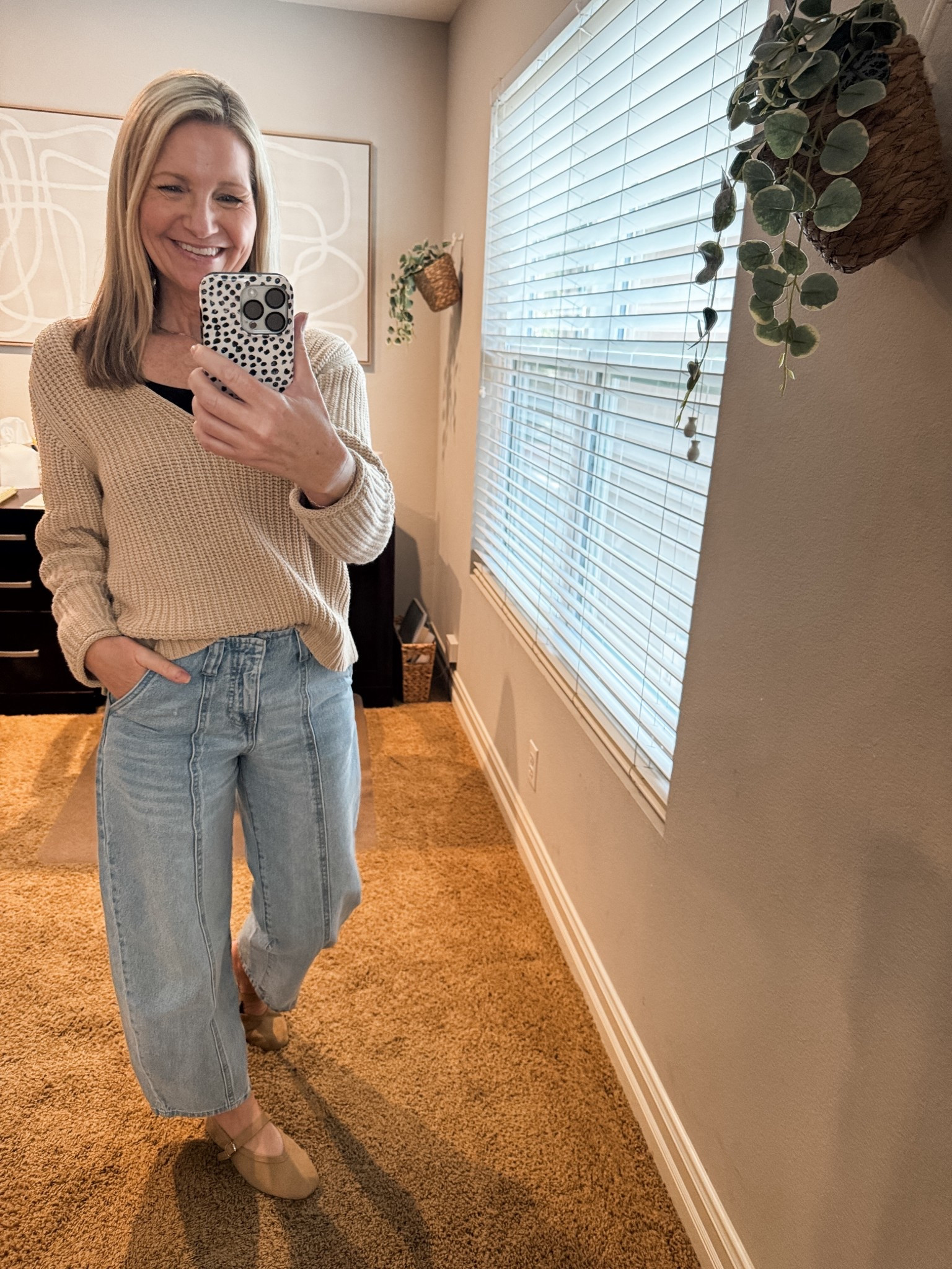 Sunday church outfit of the day in this cozy Target sweater, barrel jeans and Mary Jane shoes. 

#LTKOver40 #LTKSeasonal #LTKootd