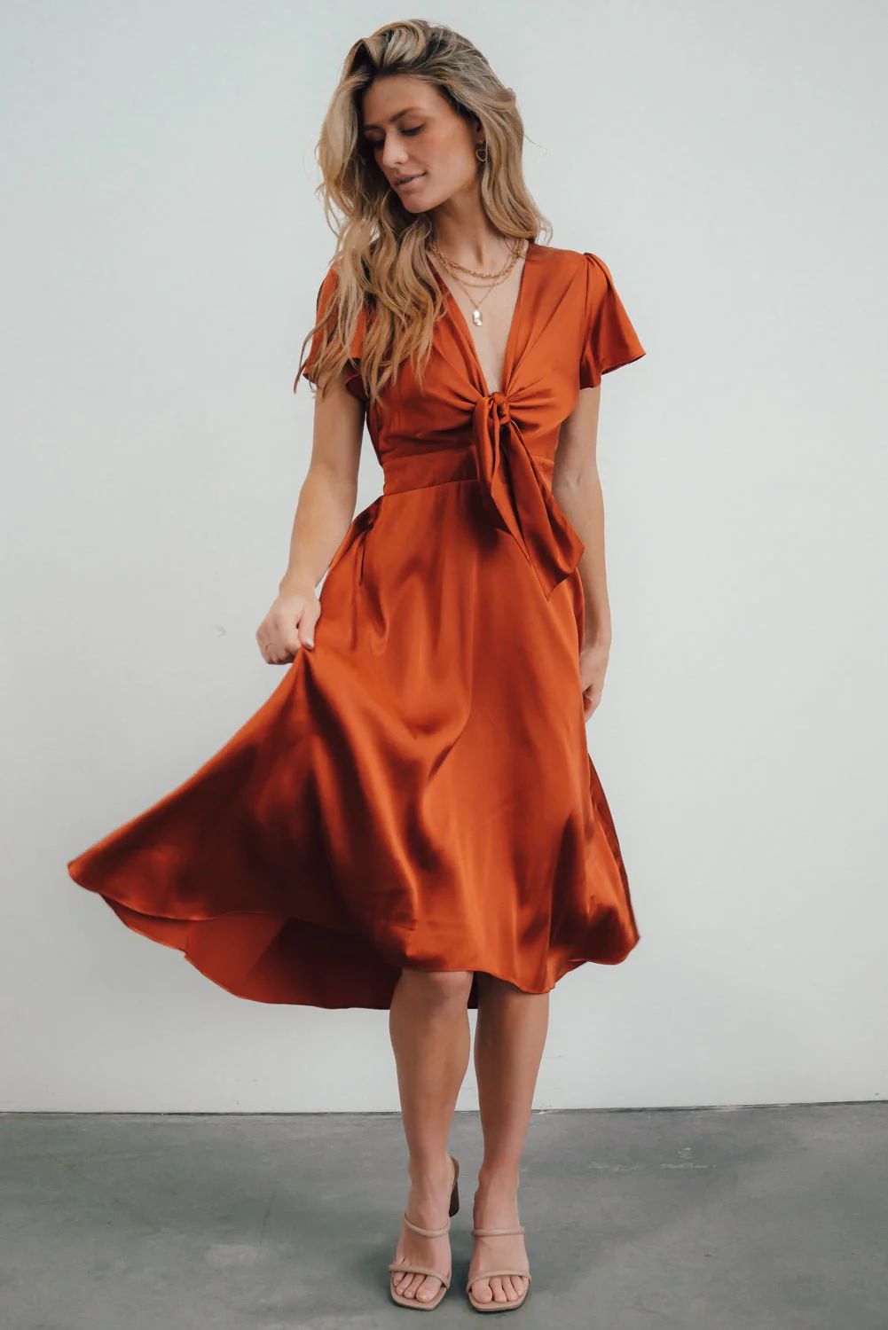 Poppy Satin Midi Dress | Baltic Born