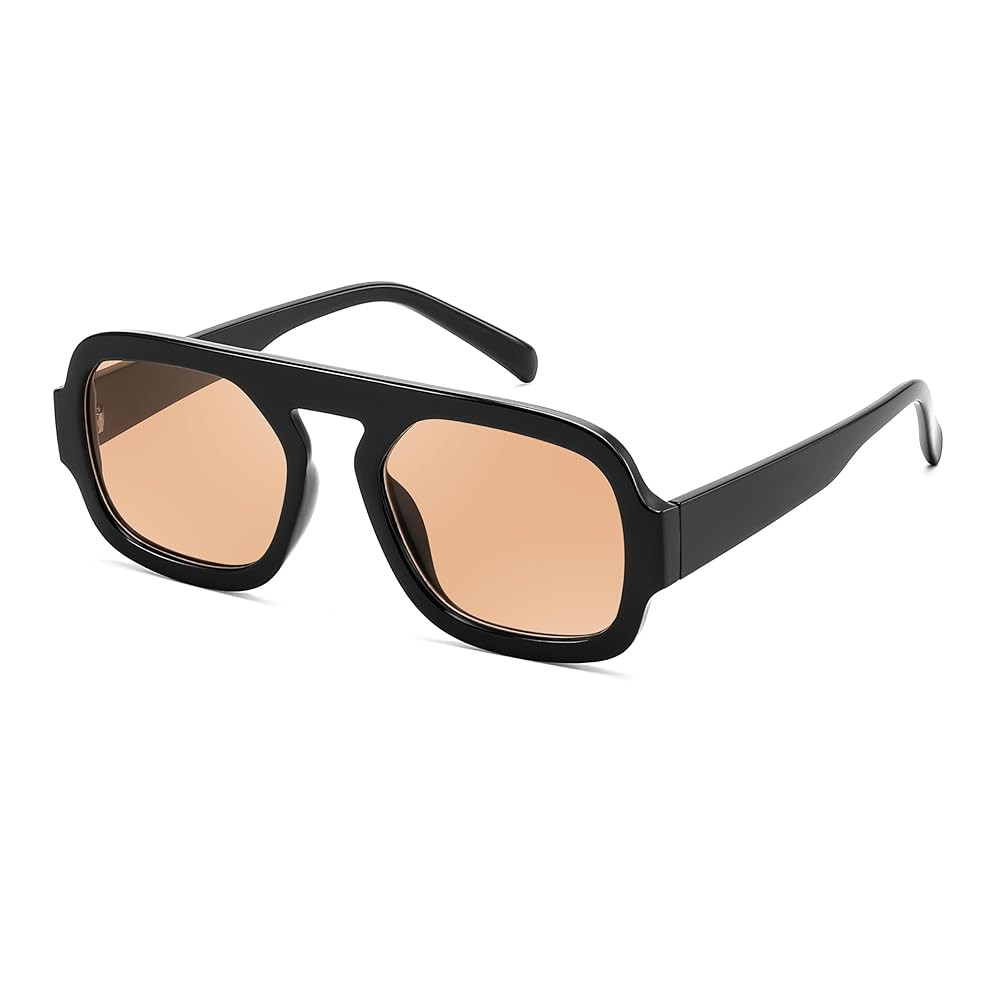 FEISEDY Gafas de sol de aviador cuadradas de moda para mujer, estilo vintage de los años 70 con ... | Amazon (US)