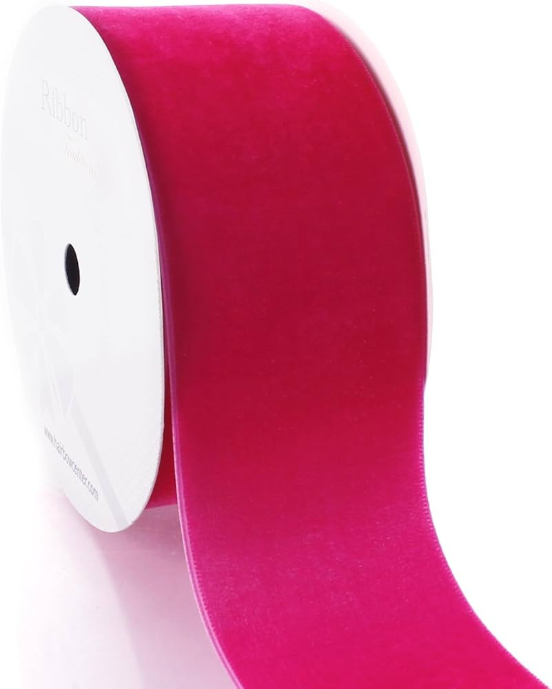 HBC 2" Velvet Ribbon 187 Fuchsia - 5 Yards | Amazon (US)