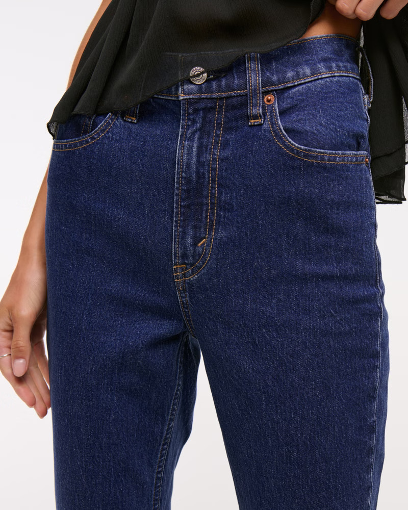 Ultra High Rise Ankle Straight Jean | Abercrombie & Fitch (US)