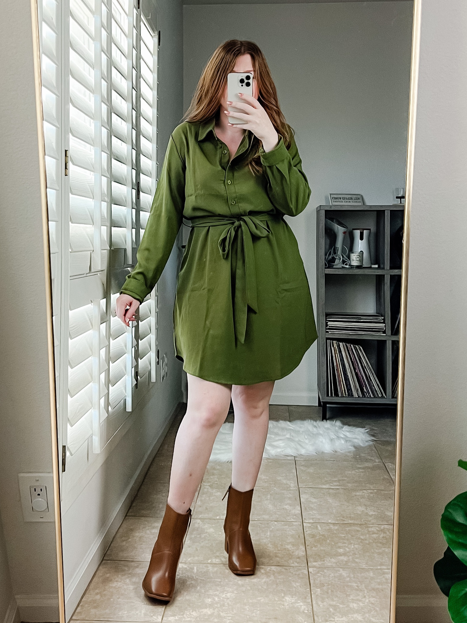 Fall dress from amazon wearing size medium. Workwear. Fall outfit. Fall boots. 

#LTKunder50 #LTKshoecrush #LTKSeasonal