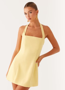 Remi Halter Mini Dress - Yellow | Peppermayo (Global)