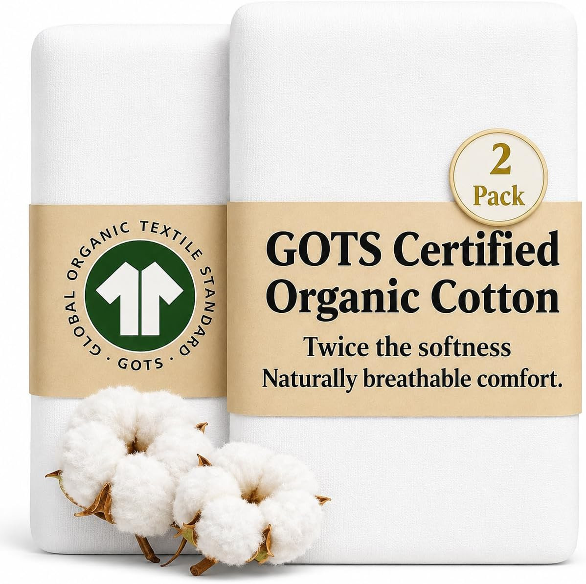 2 x GOTS Organic Bedside Bassinet Sheets 33x20 and 35x19 Compatible with Maxi Cosi Iora, Baby Delight, Koola Baby Bond, Harppa Cudly 3 in 1 - Luxury Turkish Cotton - Boy, Girl | Amazon (US)