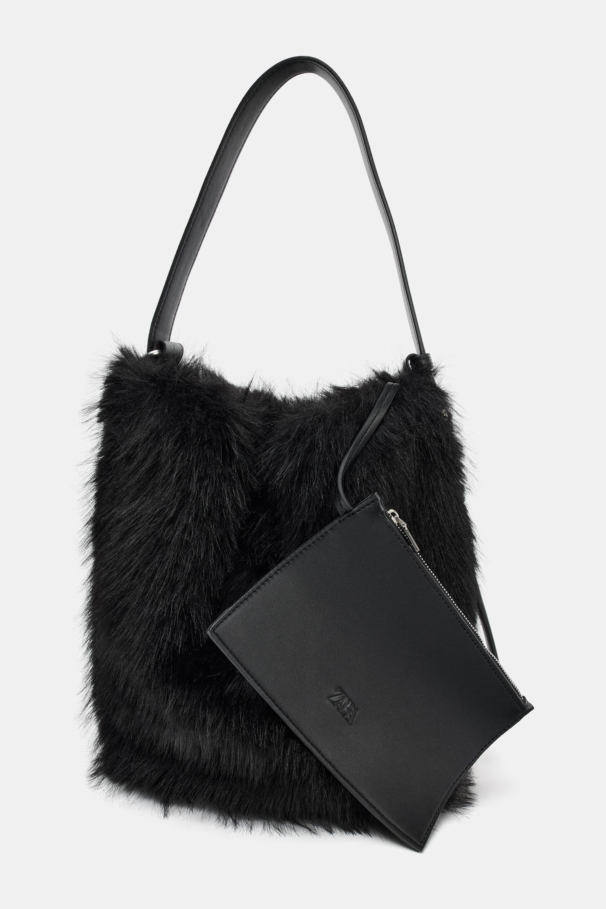 FAUX FUR BUCKET BAG | Zara US