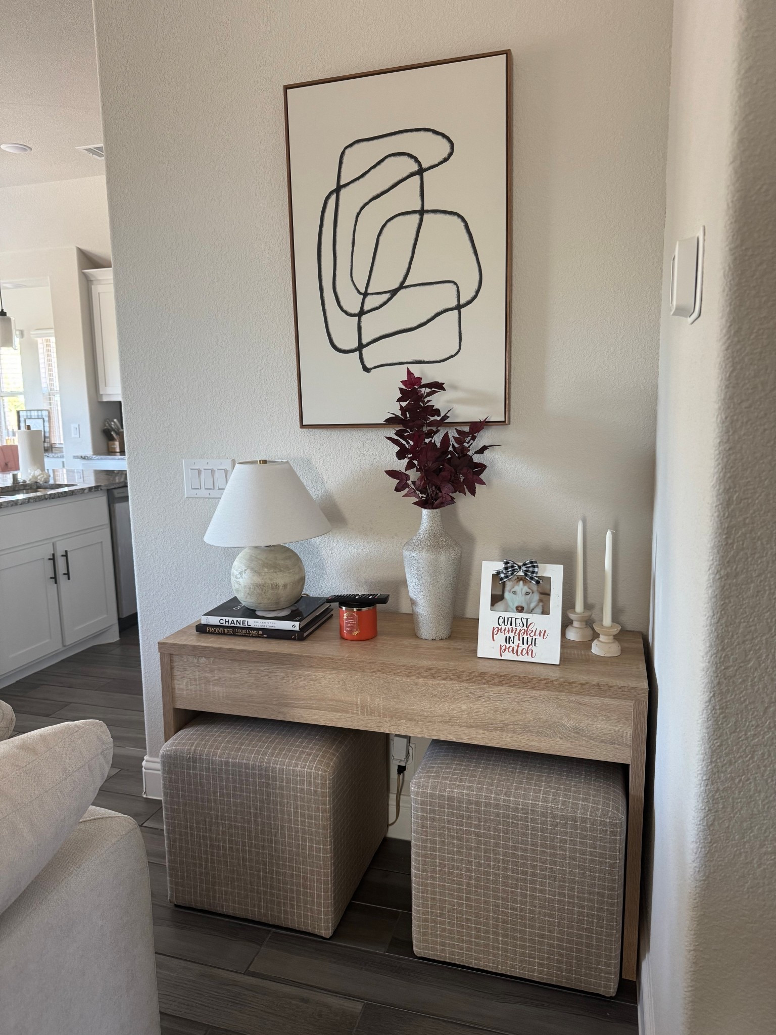 newest addition to our console table — these threshold ottomans 🤎

#LTKHome