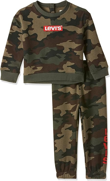 Levi's baby-girls Crewneck Sweatshirt and Joggers 2-piece Outfit Set | Amazon (US)