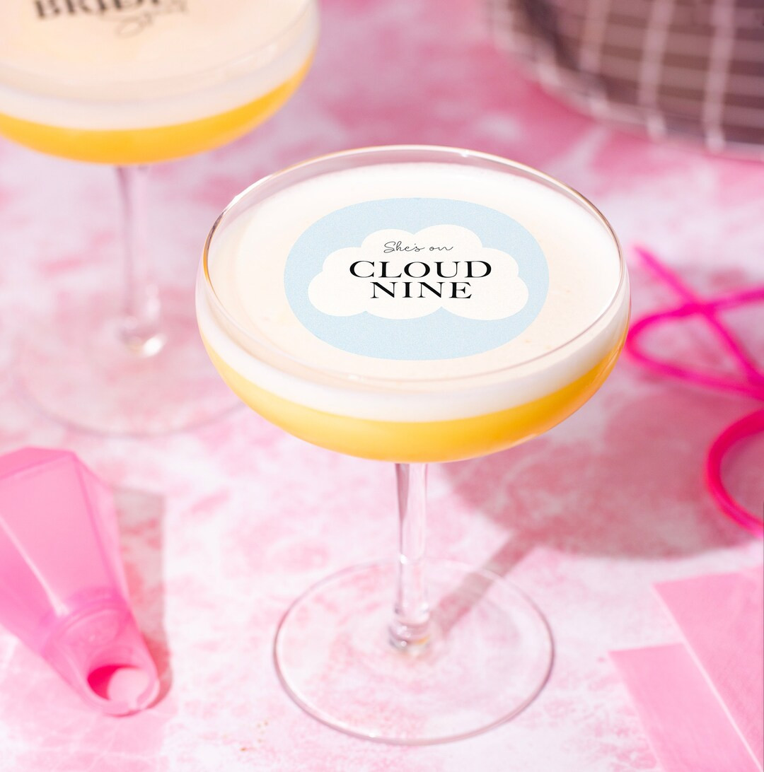 Hen Party Cocktail Toppers 10 Pack, She's on Cloud Nine Cocktail Toppers, Edible Cocktail Toppers... | Etsy (US)