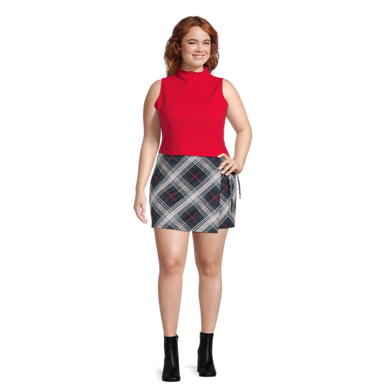 Madden NYC Juniors Plus Texture Mock Neck | Walmart (US)