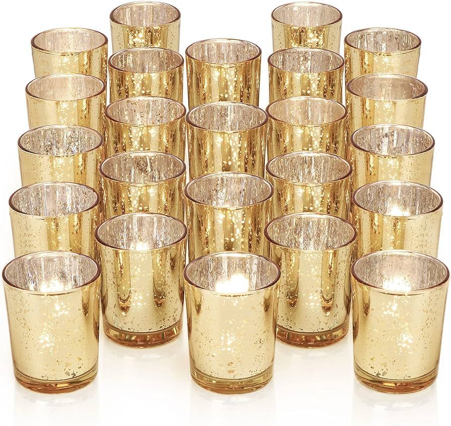 DARJEN Votive Tea Lights Candles Holders for Wedding Centerpieces & Party Decorations ,Table - Me... | Amazon (US)