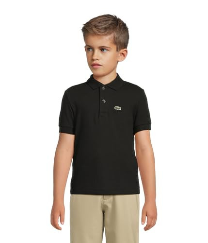 Lacoste Unisex-Child Short Sleeve Classic Pique Polo, Black, 2T | Amazon (US)