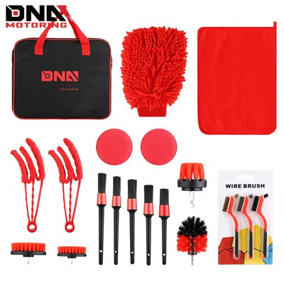 Detailing Brush Cleaning Tools Set with Carry Bag for Auto Interior & Exterior Wheel Dashboard Vent | Wayfair North America