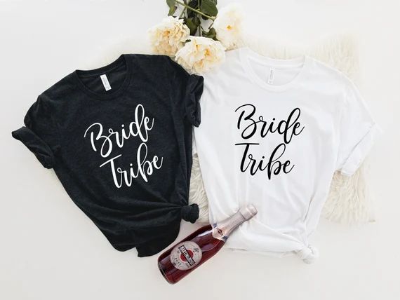 Bride tribe shirts, bridesmaid shirts, bachelorette party, wedding party shirt, arrow shirts, bri... | Etsy (US)