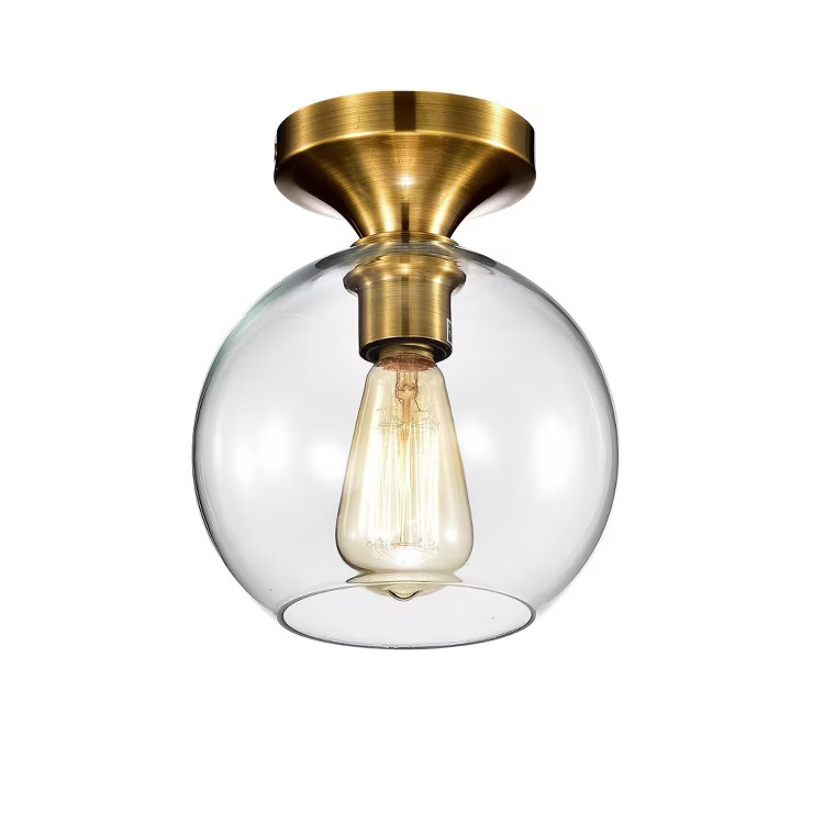 7.9" x 7.9" x 9.3" 1-Light Gorden Pendant Gold - Warehouse Of Tiffany | Target