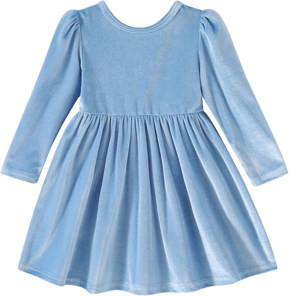 YOUNGER TREE Toddler Fall Dress Girl Winter Clothes Long Sleeve Velvet Dresses Princess Party Out... | Amazon (US)