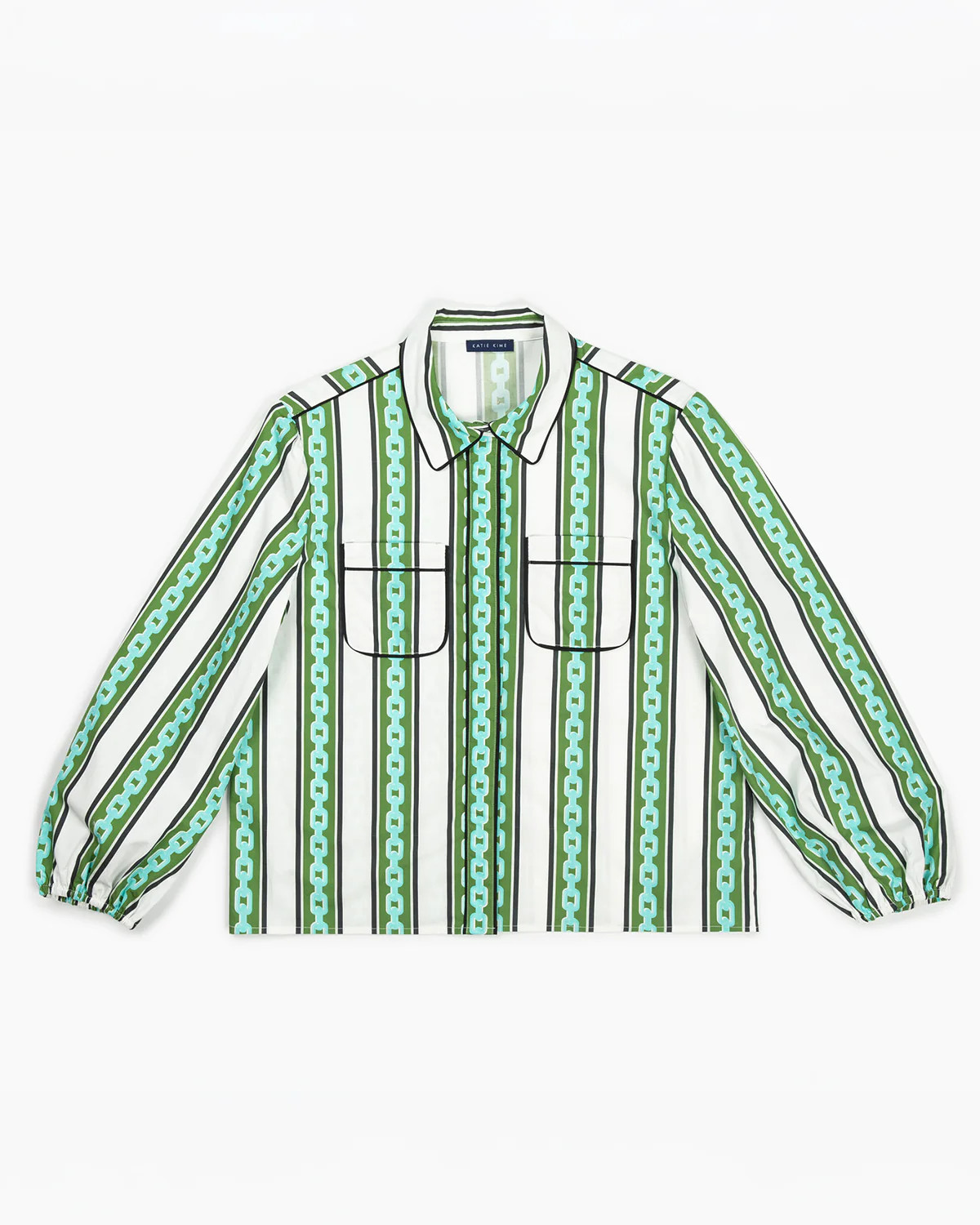 Quinn Top in Chain Stripe | Katie Kime Inc