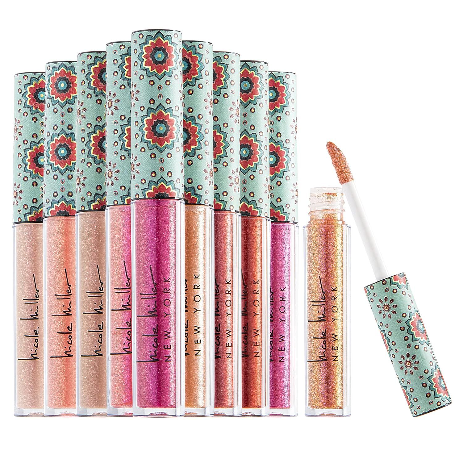 Amazon.com : Nicole Miller 10 Pc Lip Gloss Collection, Shimmery Lip Glosses for Women and Girls, ... | Amazon (US)