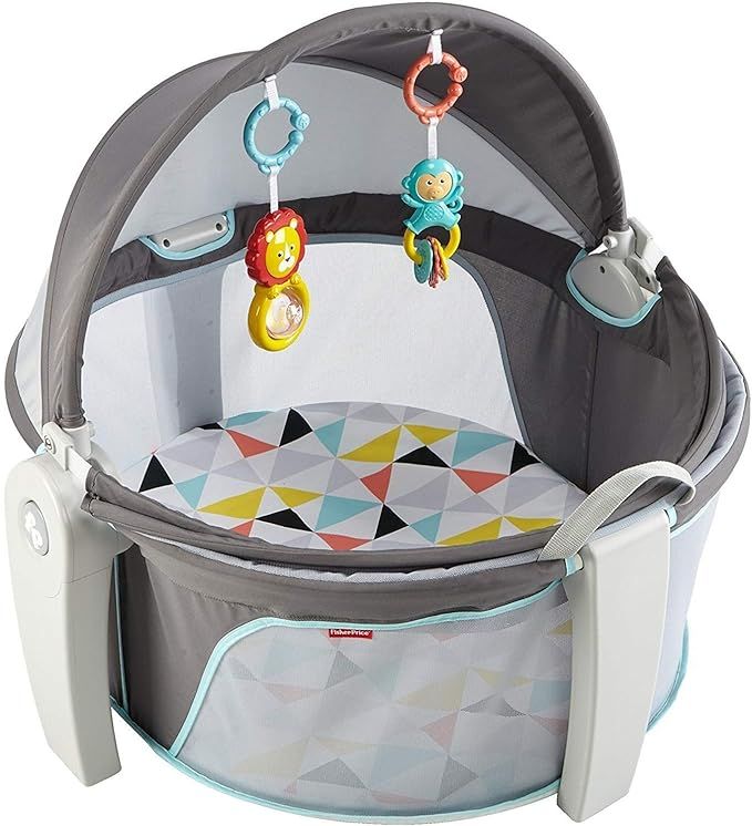 Fisher-Price Portable Bassinet and Travel-Play Area with Baby Toys, Indoor and Outdoor Use, On-th... | Amazon (US)