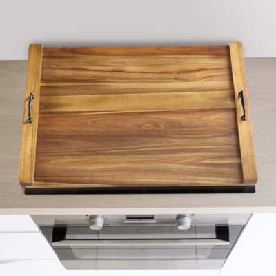 Noodle Board Stove Cover with Handles, Acacia Wood Stove Top Cover for Gas, Cutting Board | Target