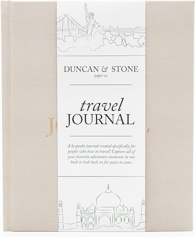 DUNCAN & STONE PAPER CO. Travel Journals for Women, Men (Sand, 110 Pages) – World Trip Adventur... | Amazon (US)