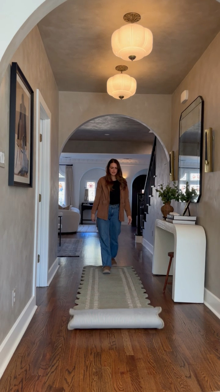 IT’S PERFECT. This beautiful rug comes in 5 colors & 9 different sizes. I was torn between this green one or ivory & fog. This rug would be so chic in so many places throughout the house! I love the idea of it in a playroom or kids room. 

It’s currently on sale @wayfair, so take advantage. It’s sold out before & I definitely think it will again! I love it so much. You can shop it & some other favs via my @shop.ltk here. #wayfairpartner #wayfair #liketkit #homedecor #rug #runnerrug #arearug #decor #decoratewithme #newrug #dreamhouse #dreamhome #hallwayrunner #hallway #hallwaydecor

