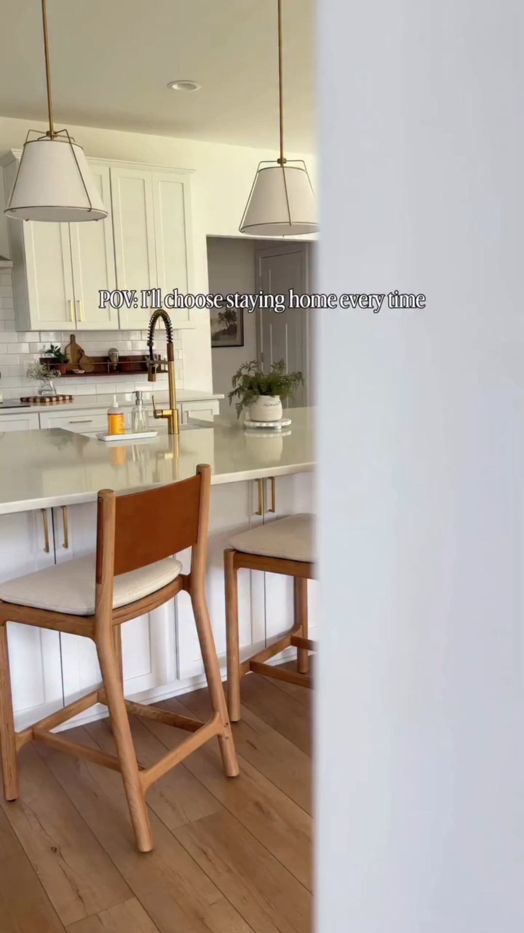 #ad Home is my favorite place 🤍
Where we sit a little longer, talk a little more, and somehow end up gathered here every day.

These @denver_modern Avon Counter Stools are comfortable enough for real life (hello contoured back + easy-clean seats), but still so beautiful. Solid wood, made to last, and designed for all the everyday moments in between. #liketkit #mydenvermodern 

#LTKHome