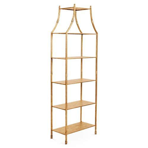 Silas Étagère, Antiqued Gold | One Kings Lane