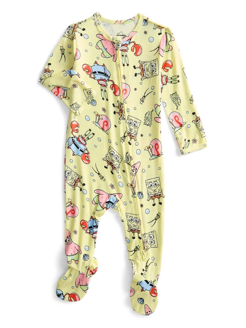 Character Baby Boys or Girls Cozy and Comfortable Viscose Two-Way Zip Footed Sleep 'N Play One-Pi... | Walmart (US)