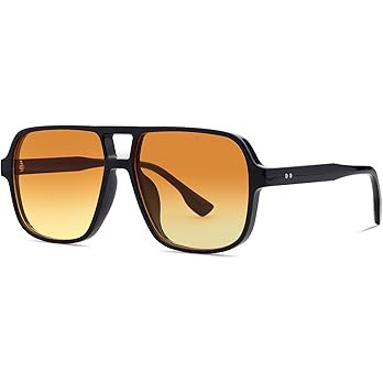 Retro Square 70s Aviator Sunglasses for Women Men Colored Tinted Lens Plastic Trendy Vintage West... | Amazon (US)