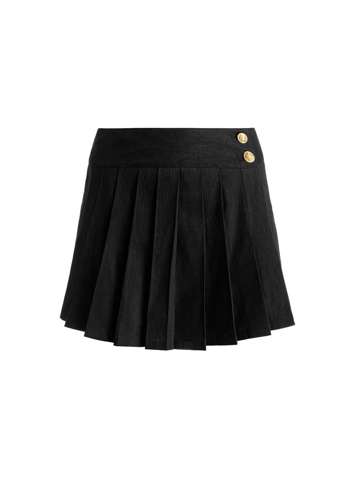 NOAH LINEN MINI SKORT | Alice + Olivia
