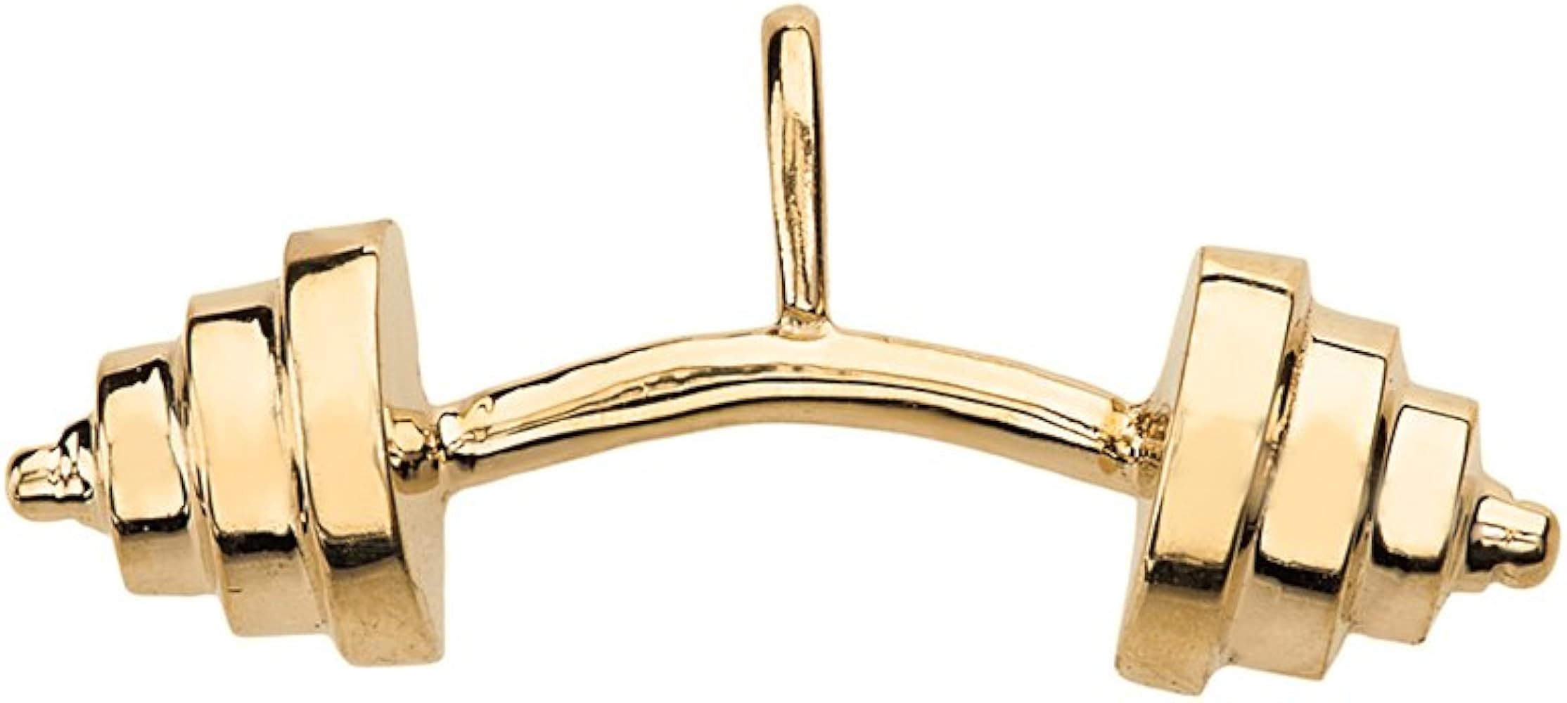 10K or 14K Yellow, White, or Rose Gold Weightlifting Curved Barbell Sports Pendant - Choice of Me... | Amazon (US)