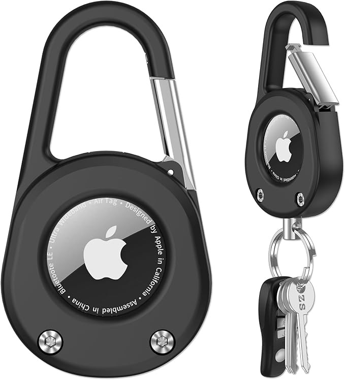 SCALLOP Air Tag Keychain with Carabiner,Thick Hard PC Air Tag Holder,IPX8 Waterproof,Secure Lock,... | Amazon (US)
