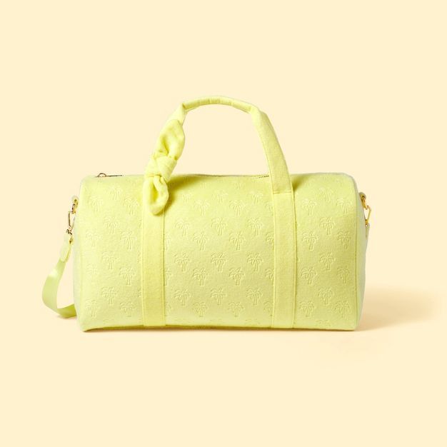 Terry Cloth Embossed Palm Trees Duffle Bag - Stoney Clover Lane x Target Light Yellow | Target