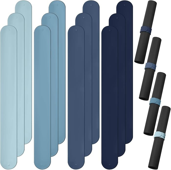 Charniol 12 Pieces Wrapping Paper Roll Holder Holiday Flip Wraps Silicone Covered Metal Strips Fl... | Amazon (US)