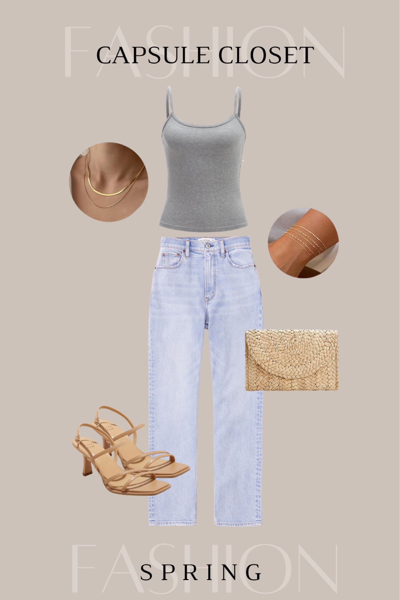 Spring Capsule Closet Outfit

Tank top, denim, sandals, woven clutch, jeans, spring outfit, summer outfitt

#LTKsalealert #LTKfindsunder50 #LTKSeasonal