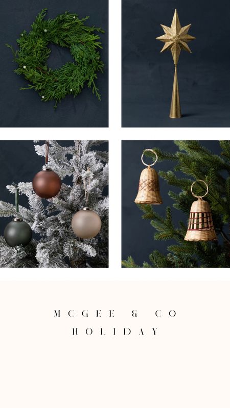 McGee and Co Holiday, McGee and Co Christmas wreath, Christmas ornaments, Christmas bells, Christmas tree topper, Christmas tree star, holiday wreath

#LTKsalealert #LTKHoliday #LTKSeasonal